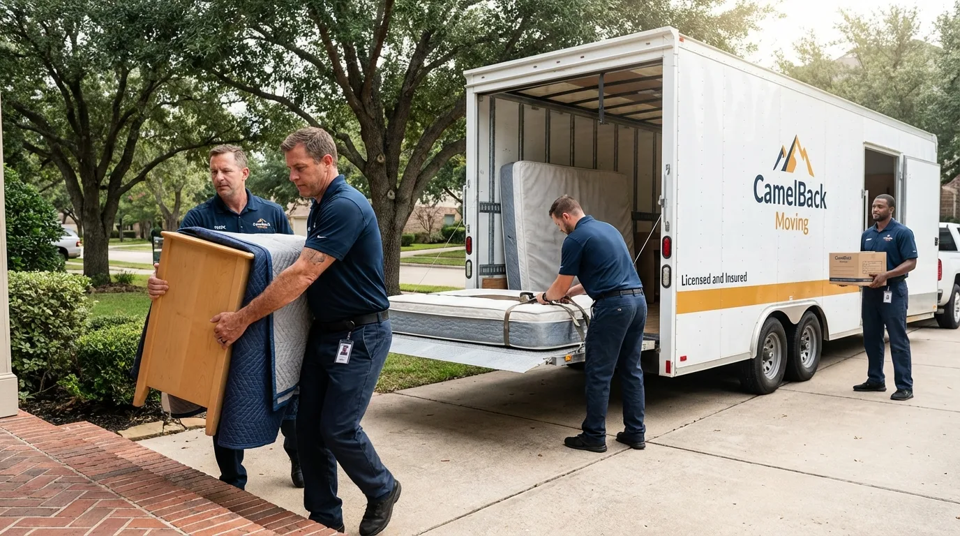 Crew loading residential truck for cross-state move from Bellevue, KY